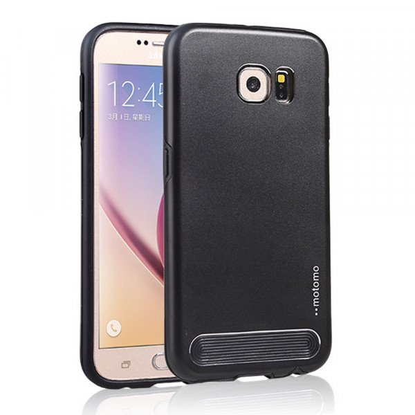 Wholesale Samsung Galaxy S6 Edge Plus Aluminum Armor Hybrid Case (Black)